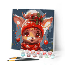 Afbeelding in Gallery-weergave laden, Mini Schilderen op Nummer met Frame - Schattig fantasie rendier