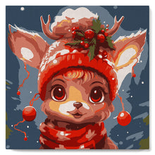 Afbeelding in Gallery-weergave laden, Mini Schilderen op Nummer met Frame - Schattig fantasie rendier