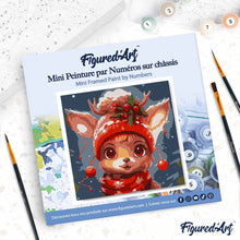Afbeelding in Gallery-weergave laden, Mini Schilderen op Nummer met Frame - Schattig fantasie rendier