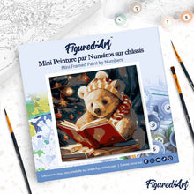 Afbeelding in Gallery-weergave laden, Mini Schilderen op Nummer met Frame - Schattige lezende beer