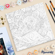 Afbeelding in Gallery-weergave laden, Mini Schilderen op Nummer met Frame - Schattige lezende beer