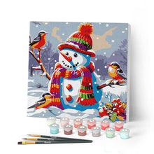 Afbeelding in Gallery-weergave laden, Mini Schilderen op Nummer met Frame - Sneeuwpop en Vogels