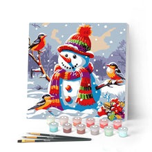 Afbeelding in Gallery-weergave laden, Mini Schilderen op Nummer met Frame - Sneeuwpop en Vogels