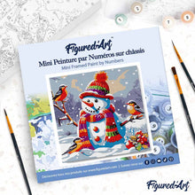 Afbeelding in Gallery-weergave laden, Mini Schilderen op Nummer met Frame - Sneeuwpop en Vogels