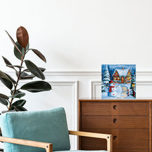 Afbeelding in Gallery-weergave laden, Mini Schilderen op Nummer met Frame - Sneeuwpop en het Huisje