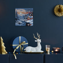 Afbeelding in Gallery-weergave laden, Mini Schilderen op Nummer met Frame - Lieflijk Winterhuisje