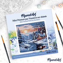 Afbeelding in Gallery-weergave laden, Mini Schilderen op Nummer met Frame - Lieflijk Winterhuisje