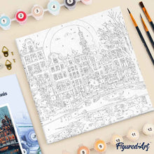 Afbeelding in Gallery-weergave laden, Mini Schilderen op Nummer met Frame - Kerst in Amsterdam