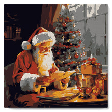 Afbeelding in Gallery-weergave laden, Mini Schilderen op Nummer met Frame - Kerstman die leest