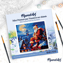 Afbeelding in Gallery-weergave laden, Mini Schilderen op Nummer met Frame - Kerstman en de Nachtelijke Hemel