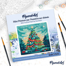 Afbeelding in Gallery-weergave laden, Mini Schilderen op Nummer met Frame - Abstracte Kerstboom
