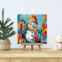 Afbeelding in Gallery-weergave laden, Mini Schilderen op Nummer met Frame - Sneeuwpop en cadeaus