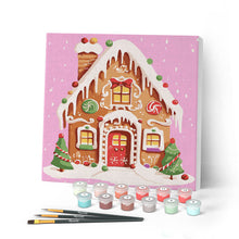 Afbeelding in Gallery-weergave laden, Mini Schilderen op Nummer met Frame - Gemberkoekhuis
