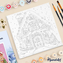 Afbeelding in Gallery-weergave laden, Mini Schilderen op Nummer met Frame - Gemberkoekhuis