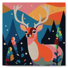 Afbeelding in Gallery-weergave laden, Mini Schilderen op Nummer met Frame - Abstract rendier