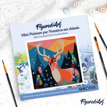 Afbeelding in Gallery-weergave laden, Mini Schilderen op Nummer met Frame - Abstract rendier