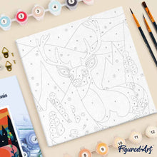 Afbeelding in Gallery-weergave laden, Mini Schilderen op Nummer met Frame - Abstract rendier