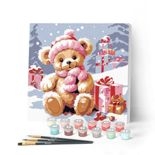 Afbeelding in Gallery-weergave laden, Mini Schilderen op Nummer met Frame - Teddybeer en de Cadeaus