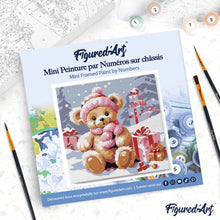 Afbeelding in Gallery-weergave laden, Mini Schilderen op Nummer met Frame - Teddybeer en de Cadeaus