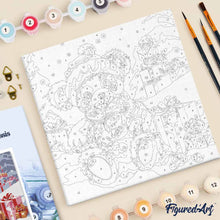 Afbeelding in Gallery-weergave laden, Mini Schilderen op Nummer met Frame - Teddybeer en de Cadeaus