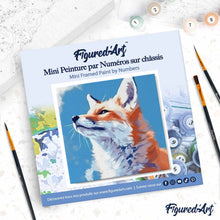 Afbeelding in Gallery-weergave laden, Mini Schilderen op Nummer met Frame - Vos met blauwe lucht