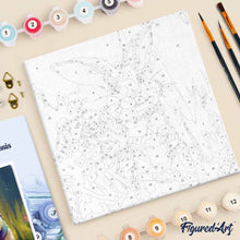 Afbeelding in Gallery-weergave laden, Mini Schilderen op Nummer met Frame - Konijn en wilde bloemen