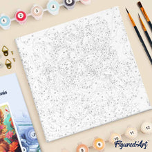 Afbeelding in Gallery-weergave laden, Mini Schilderen op Nummer met Frame - Fantasie leeuwenwelp en bloemen