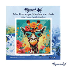 Afbeelding in Gallery-weergave laden, Mini Schilderen op Nummer met Frame - Fantasie giraffe en bloemen