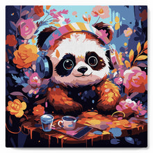 Afbeelding in Gallery-weergave laden, Mini Schilderen op Nummer met Frame - Fantasie panda en bloemen