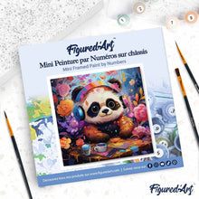 Afbeelding in Gallery-weergave laden, Mini Schilderen op Nummer met Frame - Fantasie panda en bloemen
