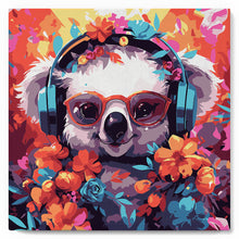 Afbeelding in Gallery-weergave laden, Mini Schilderen op Nummer met Frame - Fantasie koala en bloemen