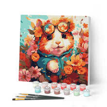 Afbeelding in Gallery-weergave laden, Mini Schilderen op Nummer met Frame - Fantasie hamster en bloemen