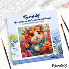 Afbeelding in Gallery-weergave laden, Mini Schilderen op Nummer met Frame - Fantasie hamster en bloemen