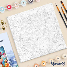 Afbeelding in Gallery-weergave laden, Mini Schilderen op Nummer met Frame - Fantasie eekhoorn en bloemen