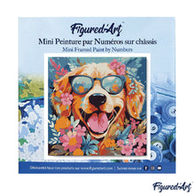 Afbeelding in Gallery-weergave laden, Mini Schilderen op Nummer met Frame - Fantasie hond en bloemen