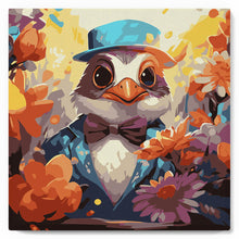 Afbeelding in Gallery-weergave laden, Mini Schilderen op Nummer met Frame - Fantasie staartvogel en bloemen