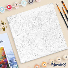 Afbeelding in Gallery-weergave laden, Mini Schilderen op Nummer met Frame - Fantasie staartvogel en bloemen