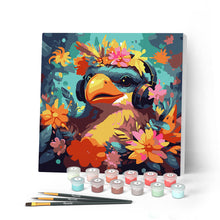 Afbeelding in Gallery-weergave laden, Mini Schilderen op Nummer met Frame - Fantasie vogel en bloemen