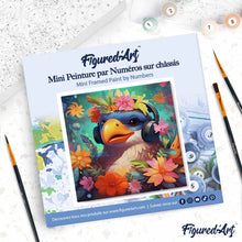 Afbeelding in Gallery-weergave laden, Mini Schilderen op Nummer met Frame - Fantasie vogel en bloemen