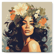 Afbeelding in Gallery-weergave laden, Mini Schilderen op Nummer met Frame - Bloemen schoonheid koningin