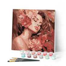 Afbeelding in Gallery-weergave laden, Mini Schilderen op Nummer met Frame - Camelia's Slapende Schoonheid