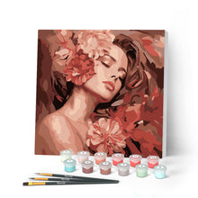 Afbeelding in Gallery-weergave laden, Mini Schilderen op Nummer met Frame - Camelia's Slapende Schoonheid