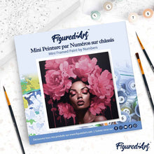 Afbeelding in Gallery-weergave laden, Mini Schilderen op Nummer met Frame - Pioenroos Haar Dame