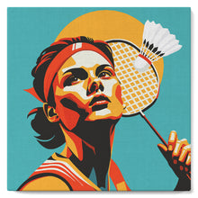 Afbeelding in Gallery-weergave laden, Mini Schilderen op Nummer met Frame - Sportaffiche Badminton