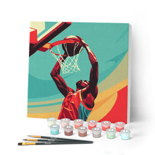 Afbeelding in Gallery-weergave laden, Mini Schilderen op Nummer met Frame - Sportaffiche Basketbal