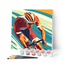 Afbeelding in Gallery-weergave laden, Mini Schilderen op Nummer met Frame - Sportaffiche Wielrennen
