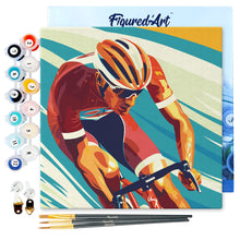 Afbeelding in Gallery-weergave laden, Mini Schilderen op Nummer met Frame - Sportaffiche Wielrennen