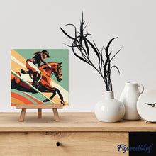 Afbeelding in Gallery-weergave laden, Mini Schilderen op Nummer met Frame - Sportaffiche Paardensport
