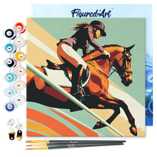 Afbeelding in Gallery-weergave laden, Mini Schilderen op Nummer met Frame - Sportaffiche Paardensport