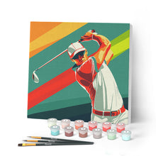 Afbeelding in Gallery-weergave laden, Mini Schilderen op Nummer met Frame - Sportaffiche Golf